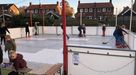 Pop-up schaatsbaan in Oosterzee
